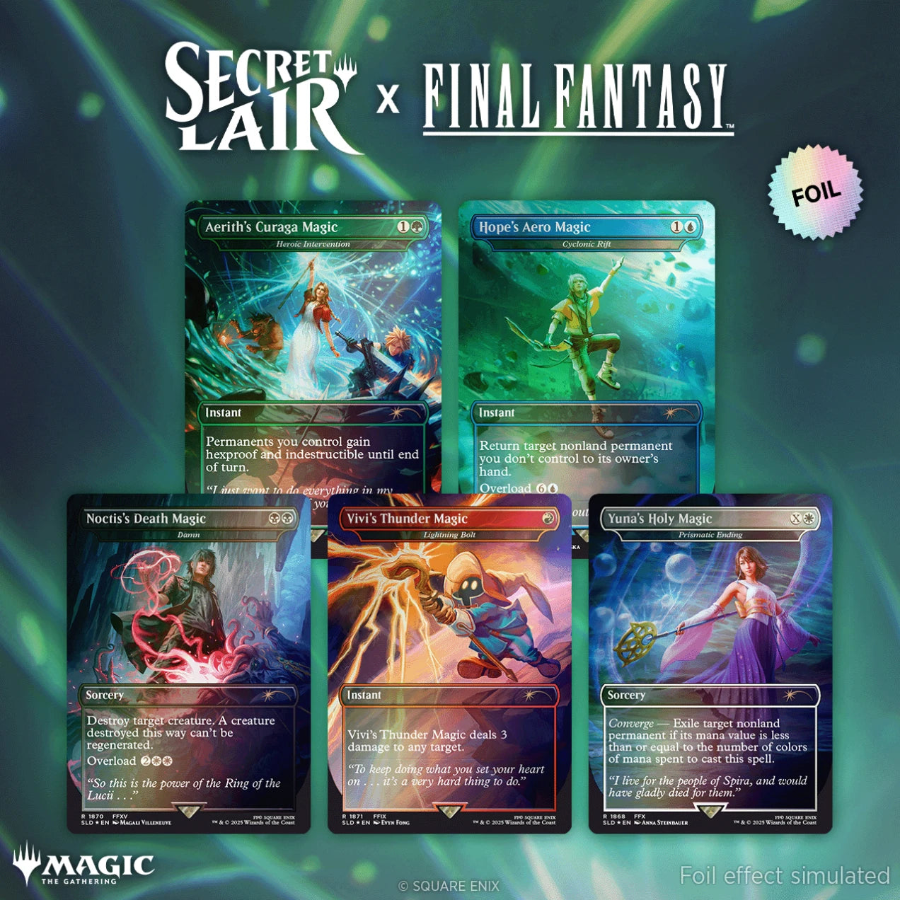 Secret Lair Final Fantasy Grimoire ENGLISH RAINBOW FOIL EDITION