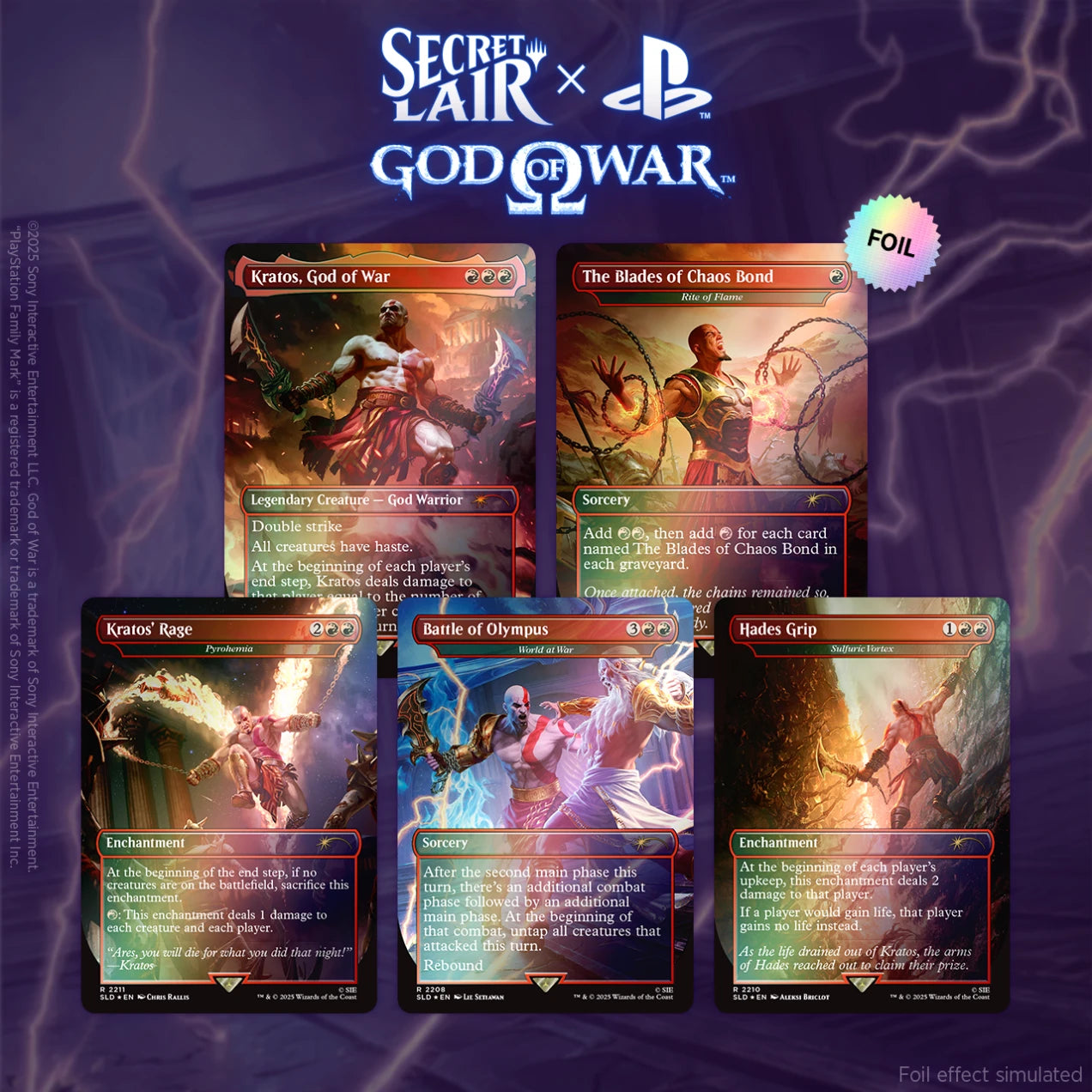 Secret Lair God of War Greek TRADITIONAL FOIL EDITION