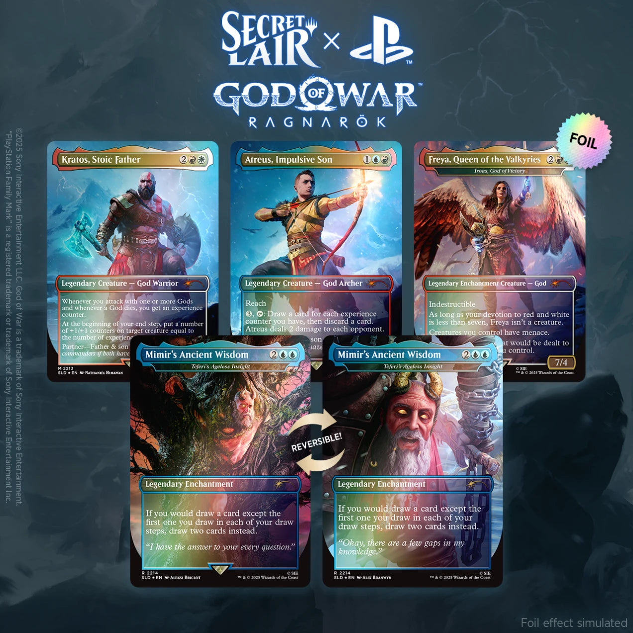 Secret Lair God of War Norse TRADITIONAL FOIL EDITION