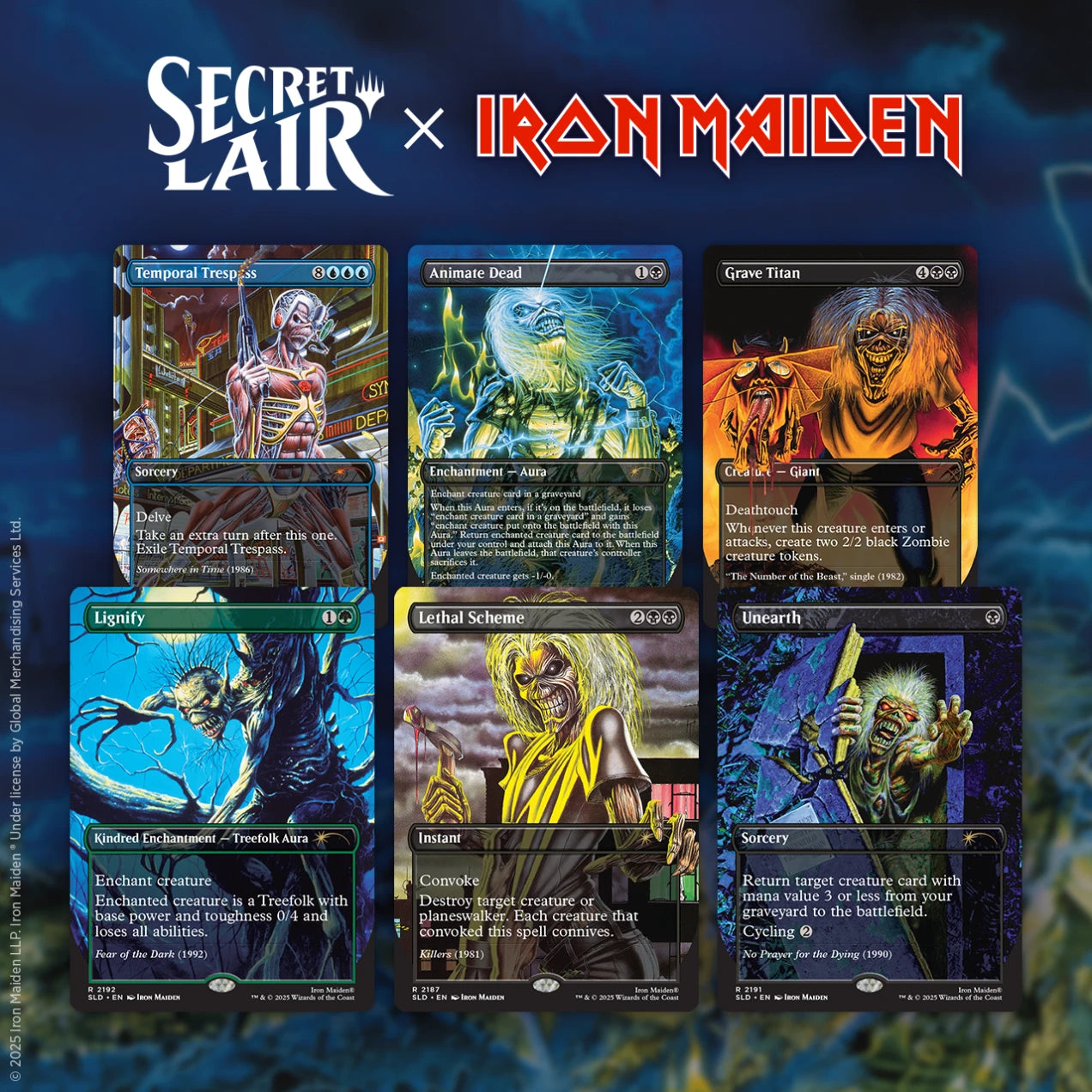 Secret Lair Iron Maiden Album Art