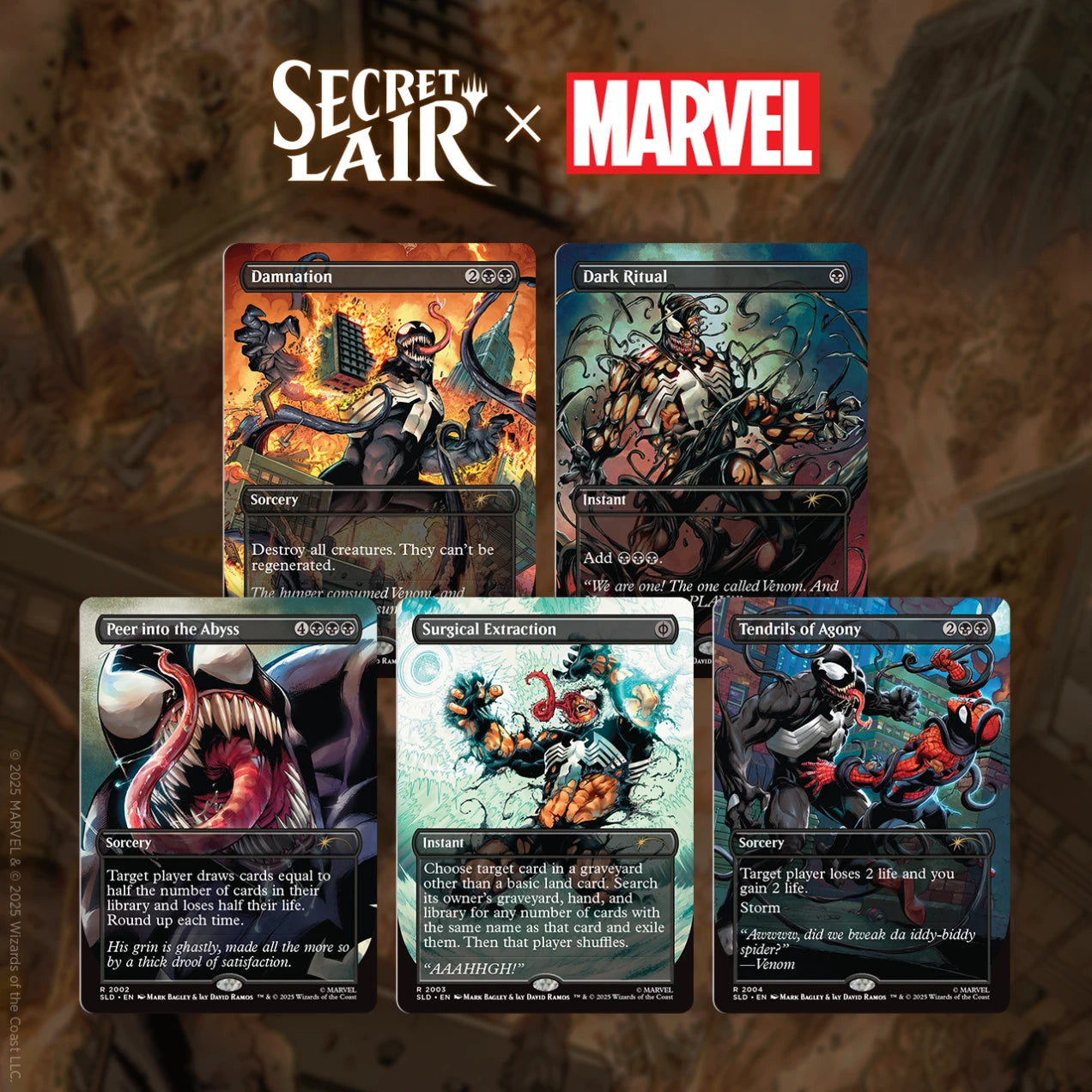 Secret Lair Marvel Spider-Man Venom Unleashed Colors
