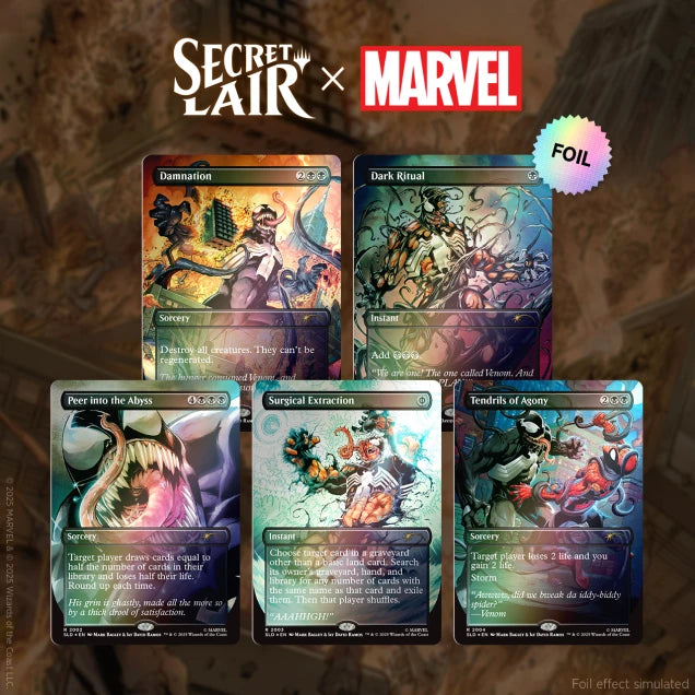Secret Lair x Marvel Spider-Man Venom Unleashed Colors Foil Edition