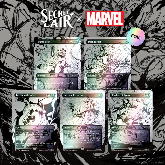 Secret Lair x Marvel Spider-Man Venom Unleashed Inks Foil Edition