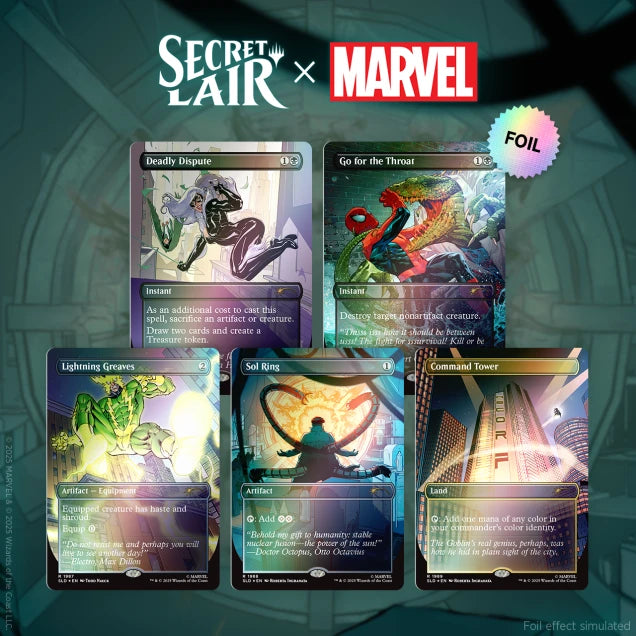 Secret Lair x Marvel Spider-Man Villainous Plots Foil Edition