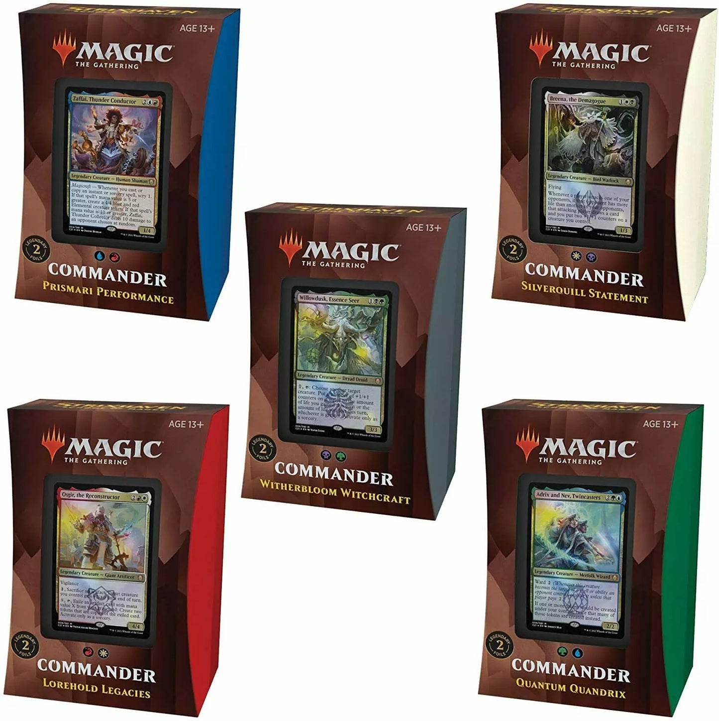 Commander 2021 (Strixhaven) Commander Decks Set of 5